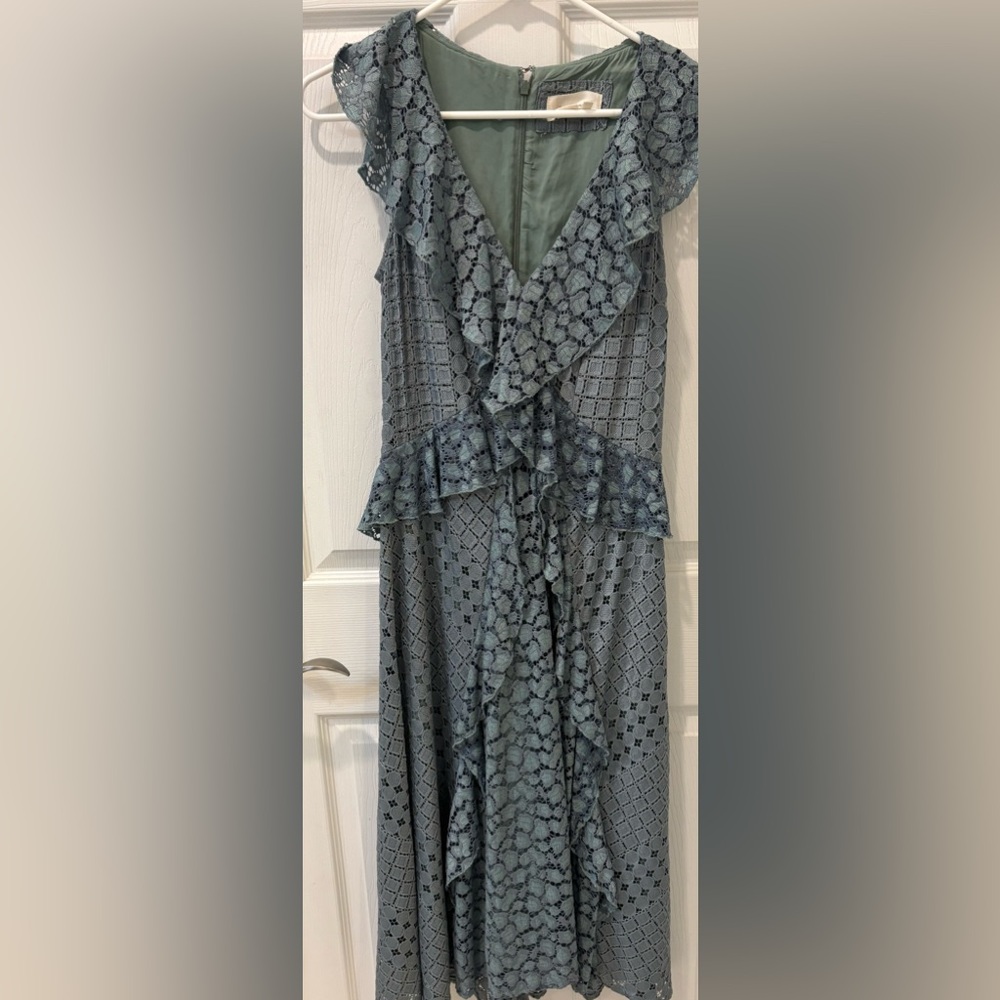 Anthropologie Antionette Ruffle Midi‎ Dress